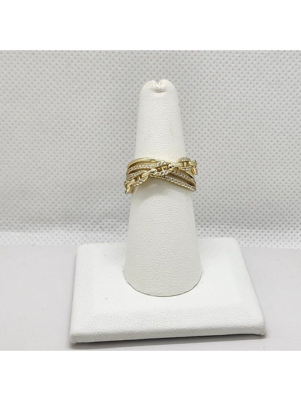 Brand New Sterling Silver 925 Crossover Ring